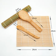 Mould Bamboo Wooden Dish Free Combination Rolling Curtain Rice Spoon Creative Sushi Set